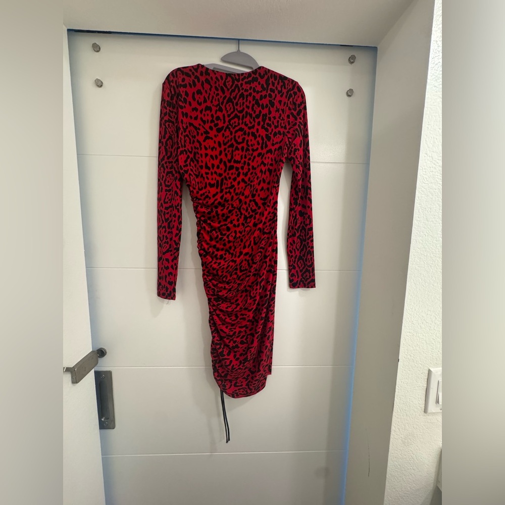 Revolve Red Leopard Print Boogie Wonderland Bodycon Dress. Small. Worn once. - Picture 3 of 5